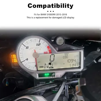適用於BMW S1000RR S1000 S 1000 RR 2015 2016 2017 2018 的超薄高清液晶顯示器摩托車速度表配件 8 最佳銷售 BMWS1000里程校正 - №1