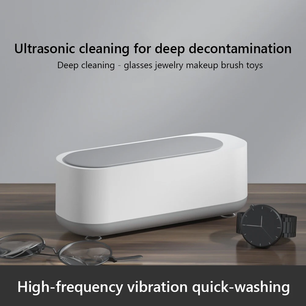 Plastic Vibration Wash Cleaner Multipurpose Ultrasonic Jewelry Cleaner Portable Electric Simple Operation for Everyday Objects