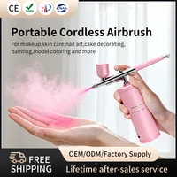Aerógrafo portátil, pistola pulverizadora de pintura, aerógrafo para decoración de uñas, pintura de pastelería, maquillaje de peluquero, belleza Facial, reposición de agua, cuidado de la piel