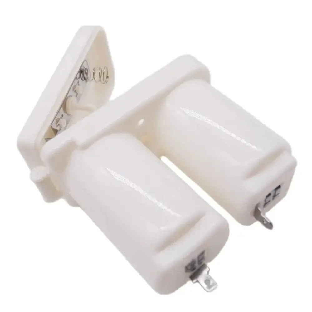 Double Compartments Universal Battery Box for Gas Water Heater Accessories Parts Plastic Double Battery Case(white)