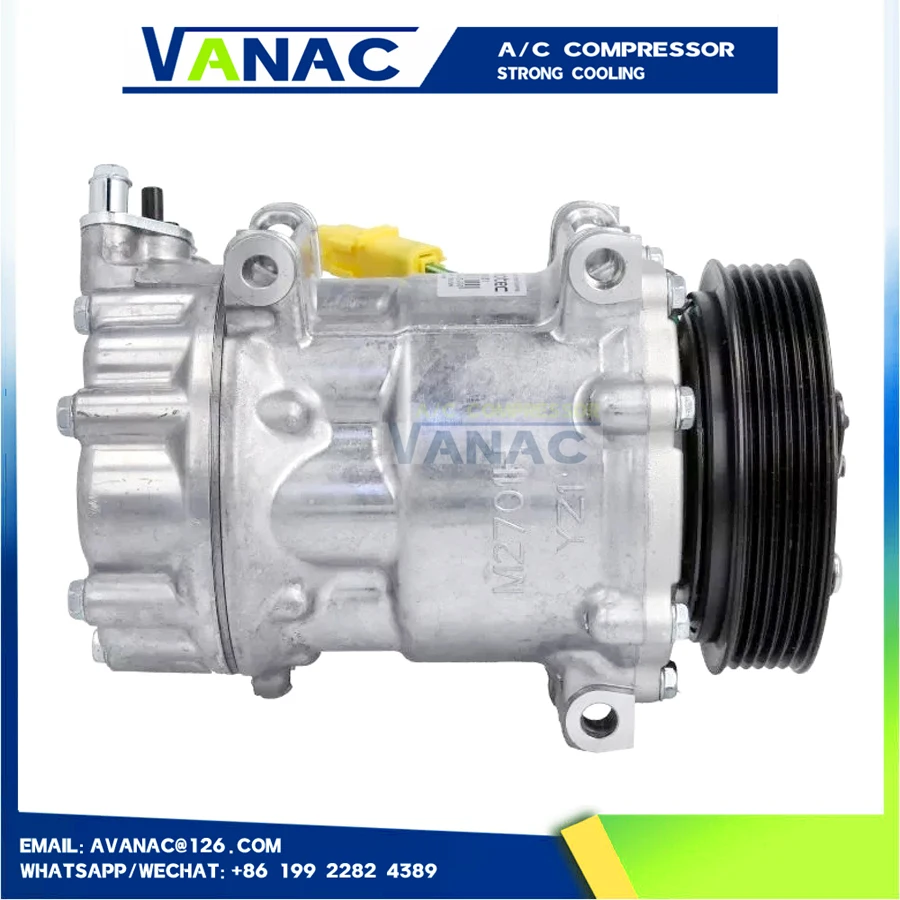 SD6C12 AC Compressor for Peugeot 207 307 408 106 Citroen C2 C4 9824286580 9824284580 9670318880 9678656080 9678038980 9819711680