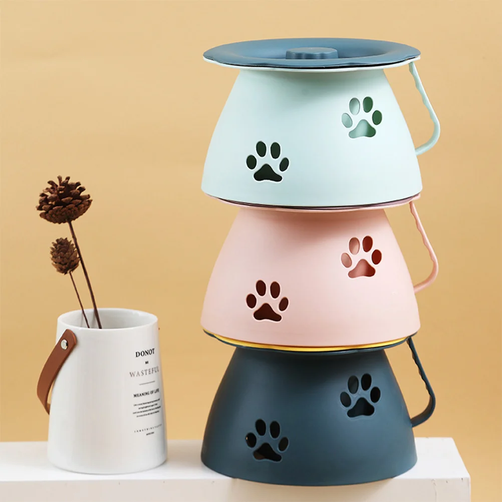 مقعد تدريب المرحاض باللون الأزرق السماوي السميك المحمول للأطفال الصغار مع غطاء مقبض مقاوم للرائحة ومتين مجوف #3