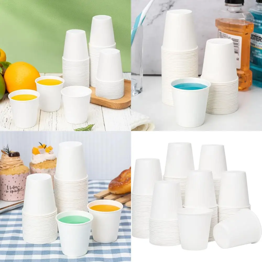 

3 oz Small Bathroom Paper Cups, Ideal for Mouthwash and Snacks