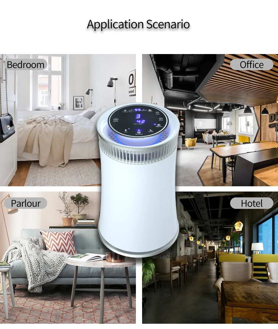 Room air Cleaner Purifiers Anti Pollution Dust Filter Home Desktop Portable air Purifier with HEPA Filter