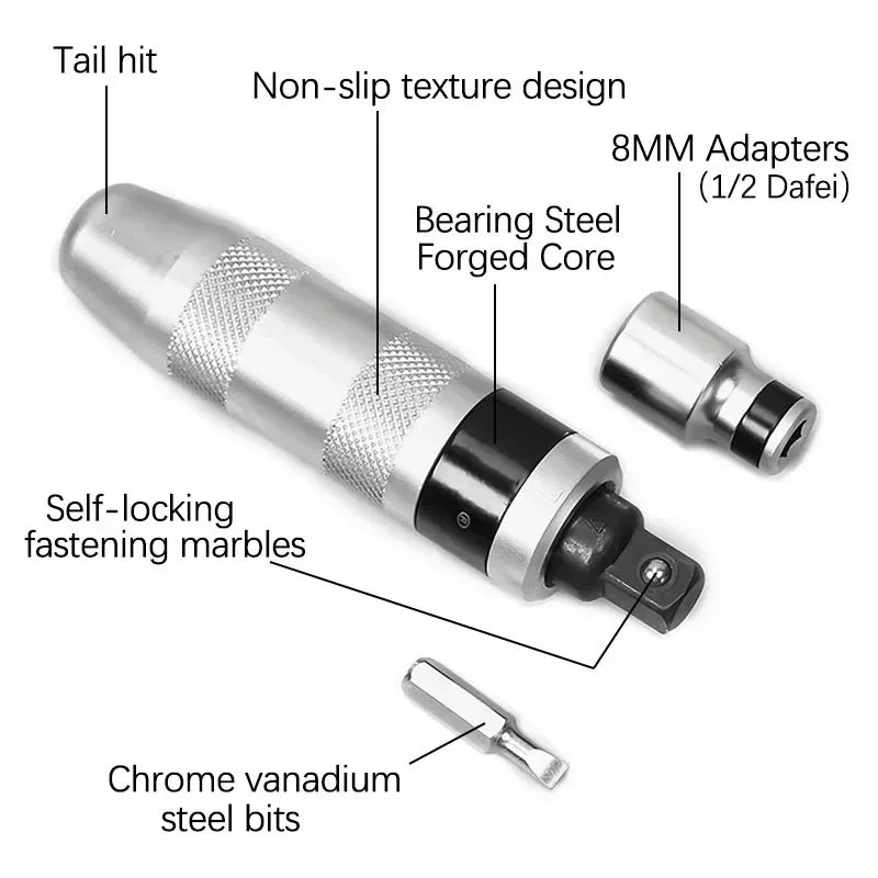 7/8/13pcs/Set Impact Screwdriver Set Reversible Impact Driver Disengage Rusted Fasteners or Frozen Bolts DIY Impact Driver
