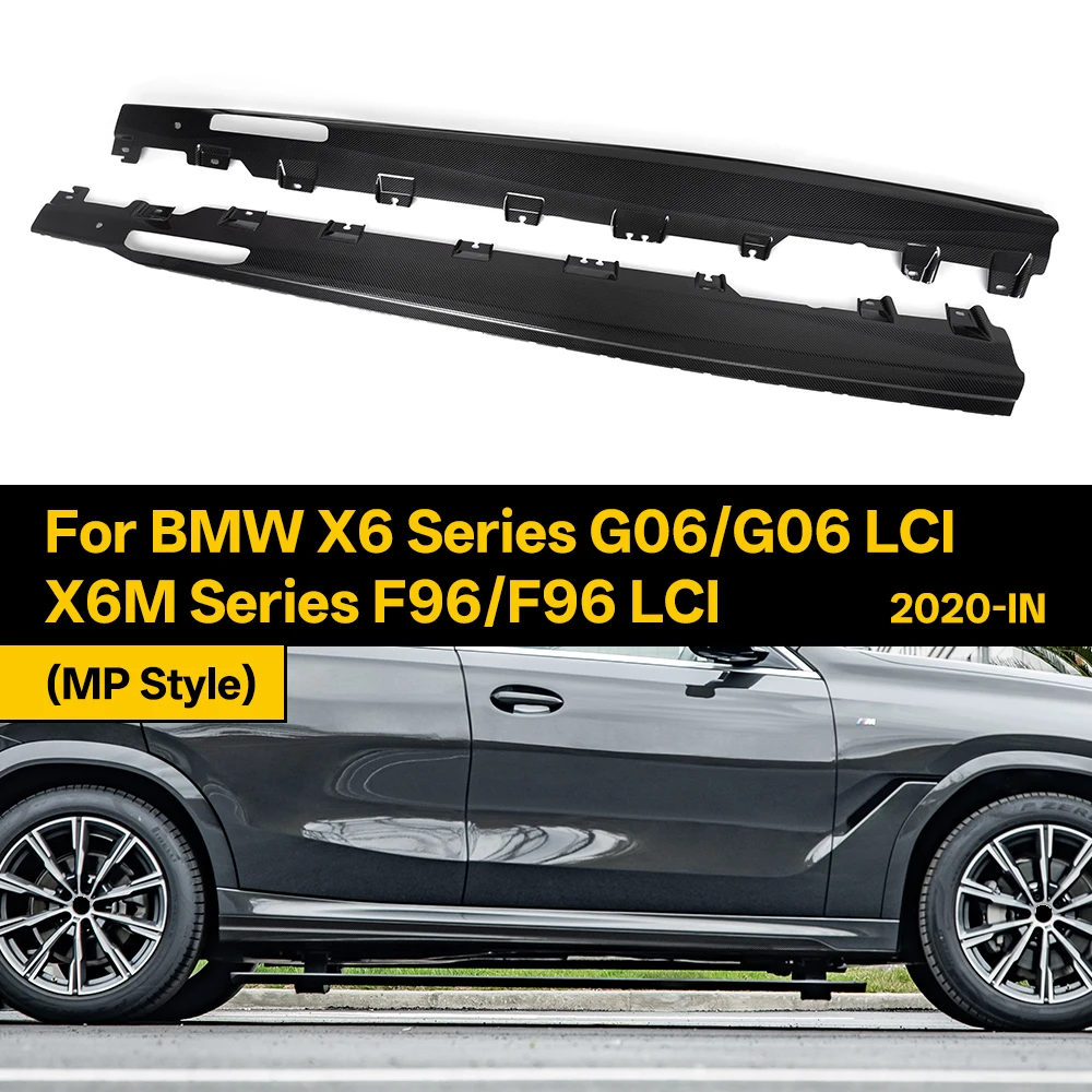 

Real Dry Carbon Fiber Side Skirts for BMW X6 Series G06/G06 LCI X6M Series F96/F96 LCI MP Style 2020-IN 2Pcs/Set
