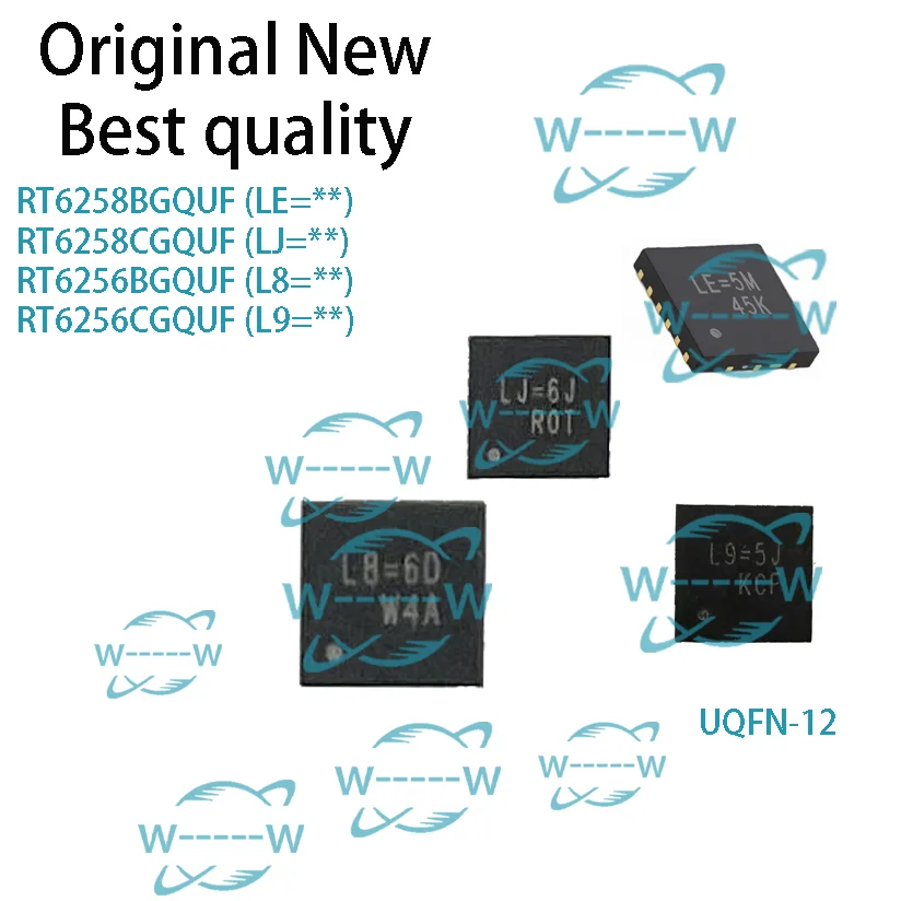 (2-30 PCS)NEW RT6258BGQUF LE= RT6258CGQUF LJ= RT6256BGQUF L8= RT6256CGQUF L9= RT6258B RT6258C RT6256B RT6256C QFN IC CHIP