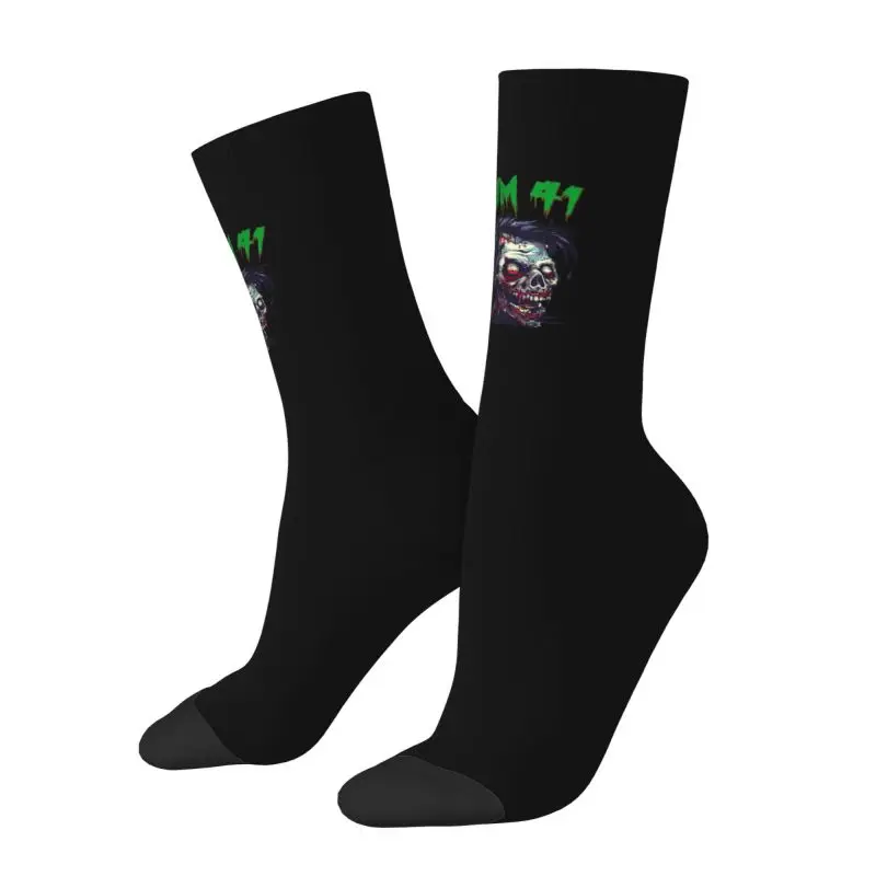 Custom Zombie Head Sum 41 Dress Socks Mens Womens Warm Fashion Novelty Crew Socks