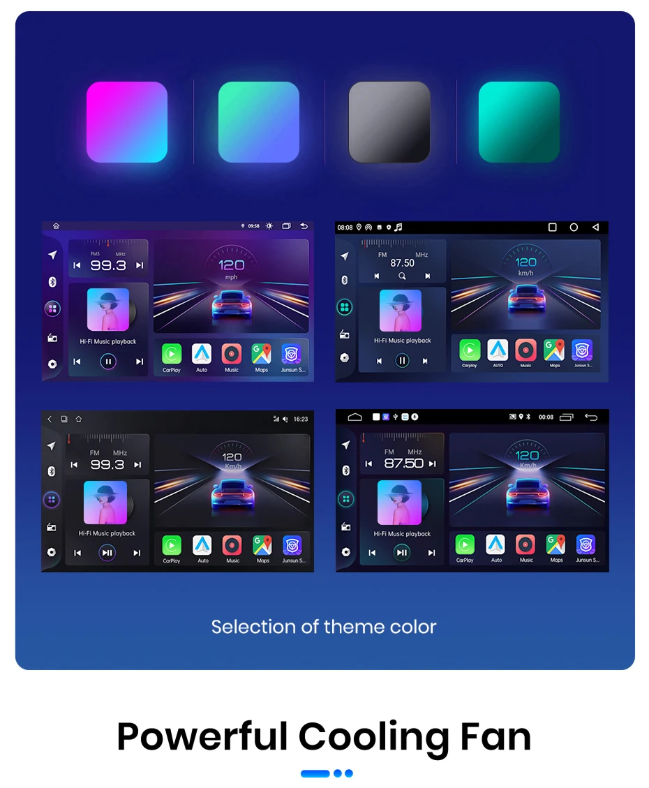 Junsun Universal Auto Radio Stereo Multimedia Video CarPlay Android Auto Intelligen systeme Für Ford Peugeot Citroen Fiat 7/9/10" – Detail 9