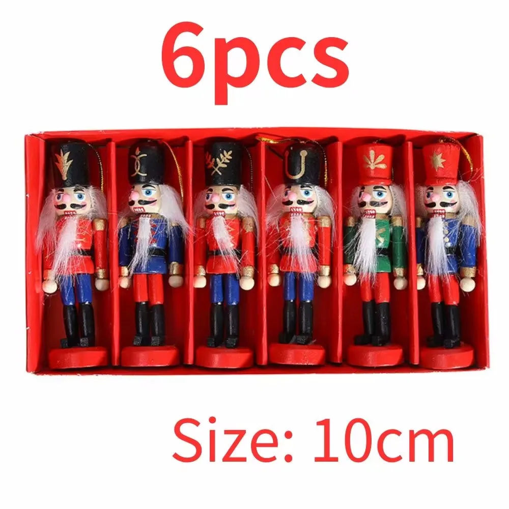 10/12/14cm Nutcracker Miniatures Pink Series Nutcracker Puppet Ornaments Desktop Decoration Cartoons Walnuts Soldiers Band Do