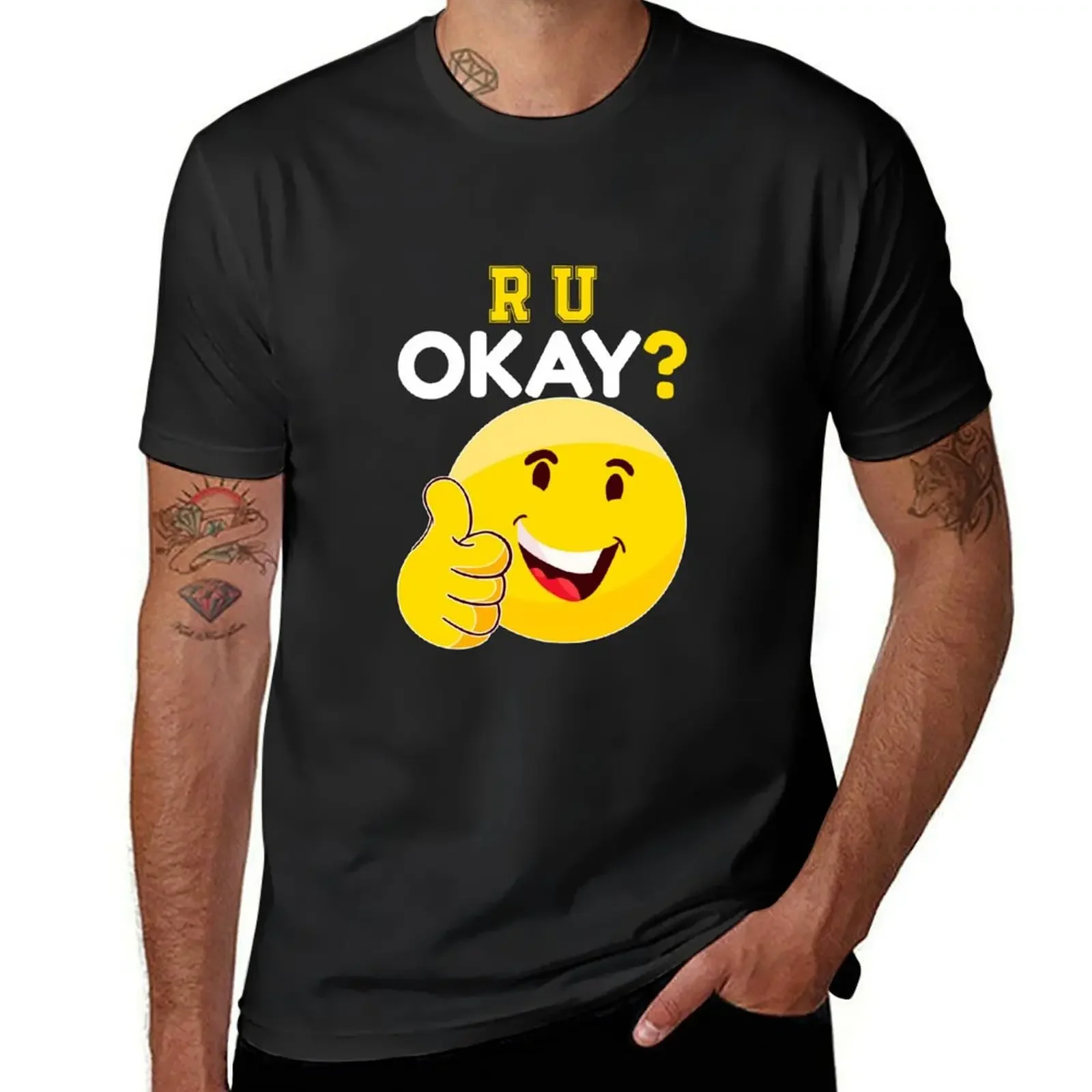 R u okay bist du okay Event-Tag, denn bist du in Ordnung 2022 T-Shirt übergroße Grafik T-Shirt Zoll Männer Kleidung