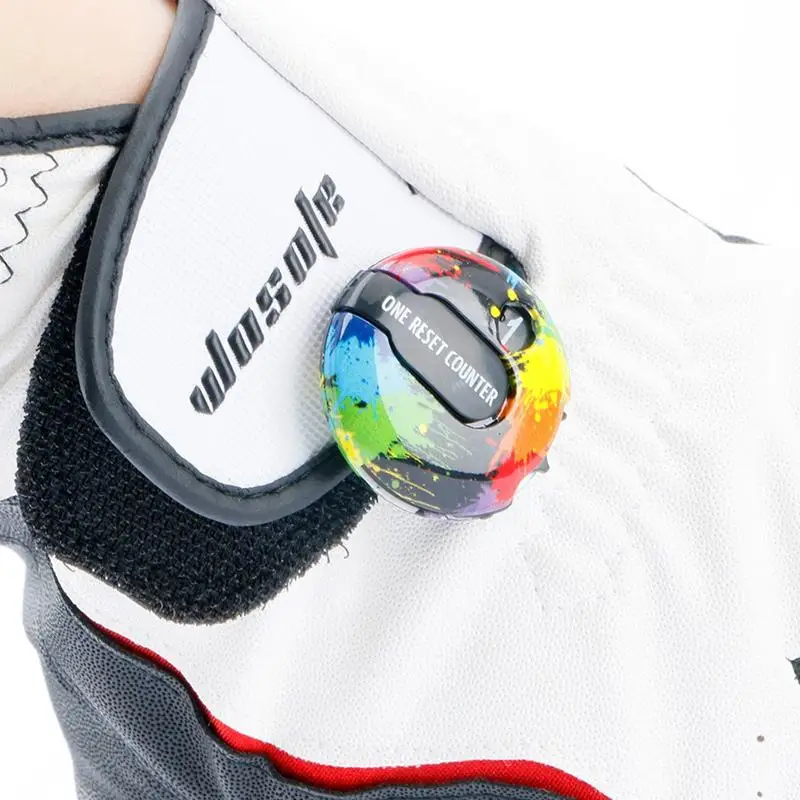 قفازات عداد نقاط الجولف قبعات كليب جهاز ضربات تسجيل الجولف الصغير مع مشبك إعادة تعيين اللمس إرجاع بسرعة 0 جهاز حفظ النتيجة