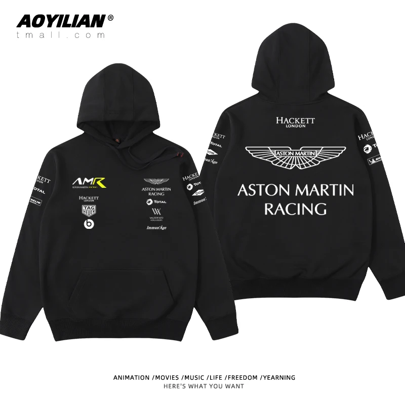 

Гоночный костюм Team Aston F1 Martin 2025 года, толстовка с капюшоном Hackett для бездорожья, тренд пальто на заказ для мужчин и женщин