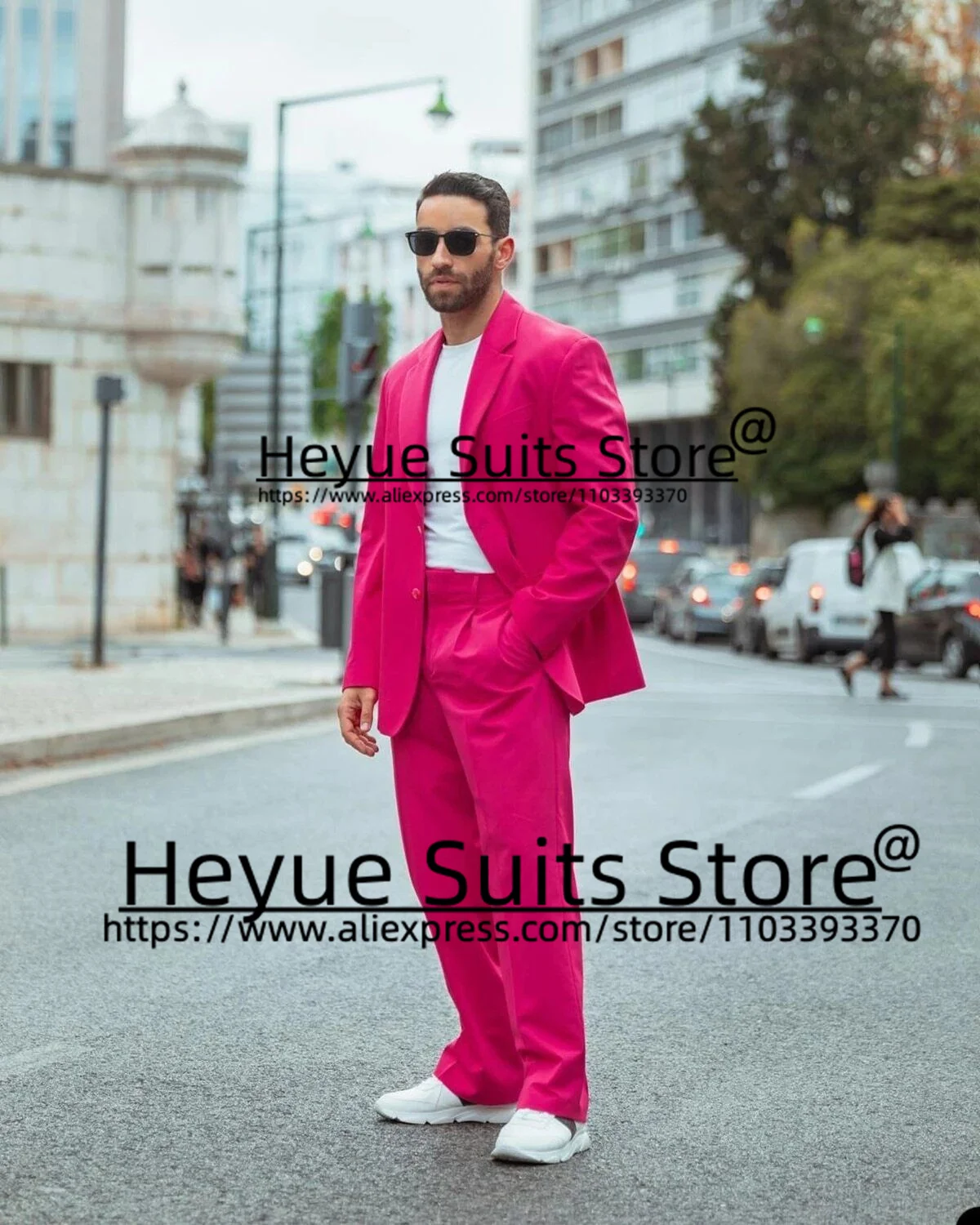 Casual Men Suits Slim Custom Notched Lapel Groom Formal Tuxedos Prom Party 2 Pieces Sets Fashion Male Blazer Trajes De Hombre