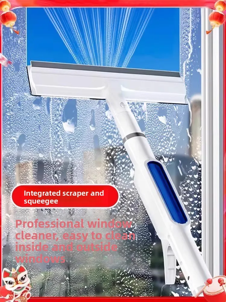 

Двусторонний очиститель стекол с распылением воды, профессиональный инструмент для мытья окон, для домашнего использования