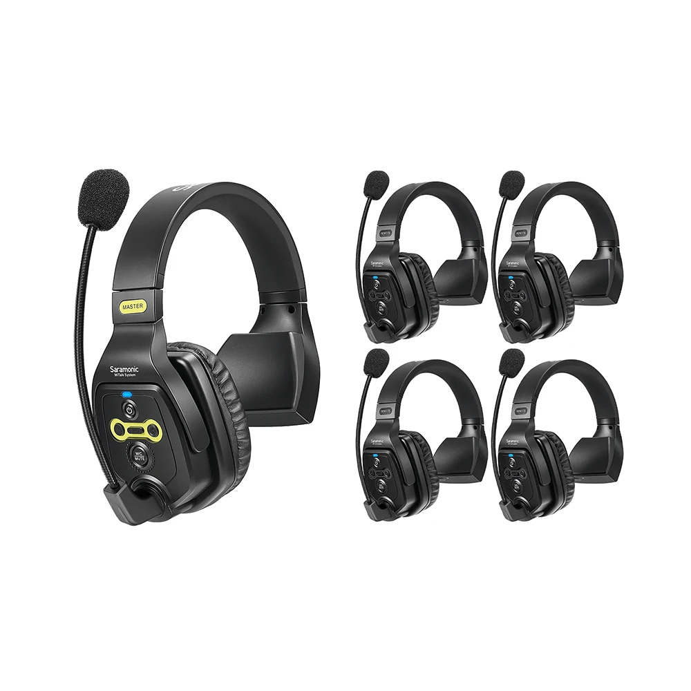 Saramonic Witalk WT5S Full-Duplex Wireless Intercom Communication Headset System for  Shooting TV Film Production Teamwork