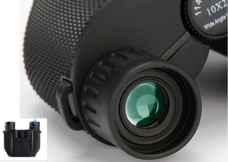 CAOX Fernglas 10X25 Langstrecken-Taschenfernrohr HD Teleskop Faltbares Kompaktes Bak4 Prisma Fernglas Optisches Zielfernrohr FMC-Linse für die Jagd – Detail 7