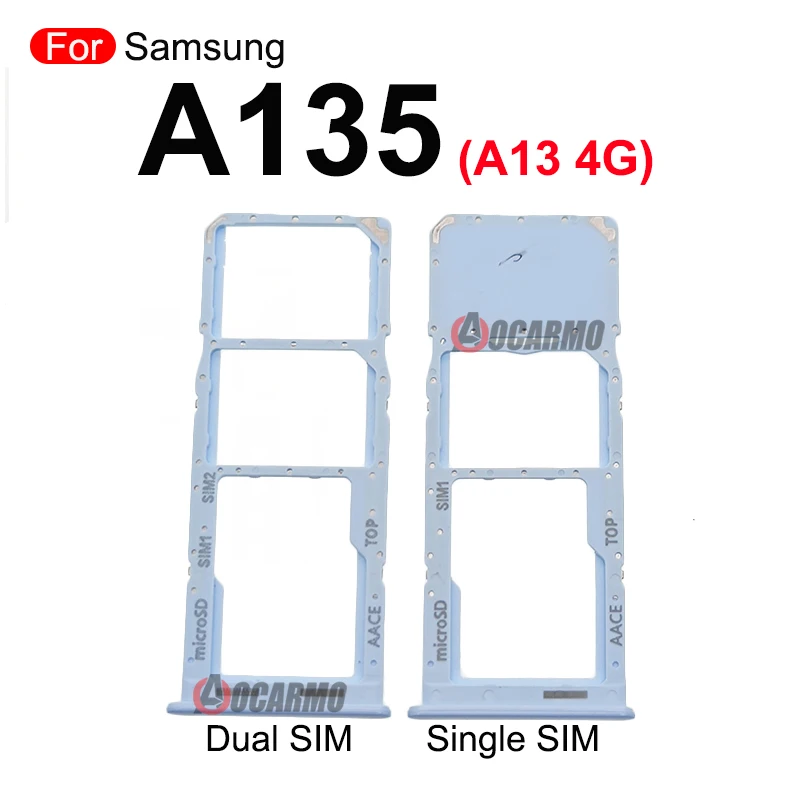 For Samsung Galaxy A13 4G 5G A136 A135F Single & Dual Sim Tray Card MicroSD Holder Nano Slot Replacement Part