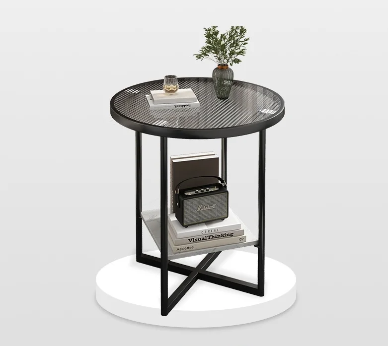 

Modern Custom Glass & Metal Coffee Table Fashion Side Table for Dining and Living Room for Restaurants