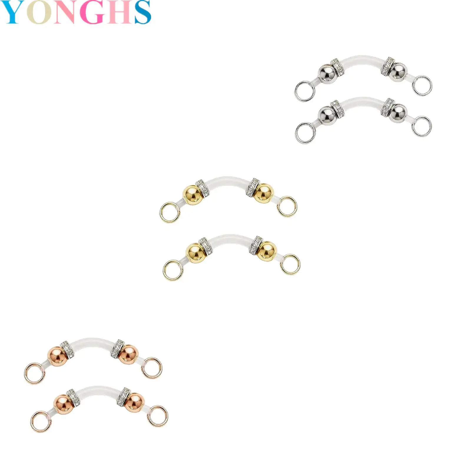 

1 Pair Pain-free Faux Nipple Rings Non-piercing Nipple Jewelry Adjustable Rings with Beads for Unisex Adult Body Jewelry