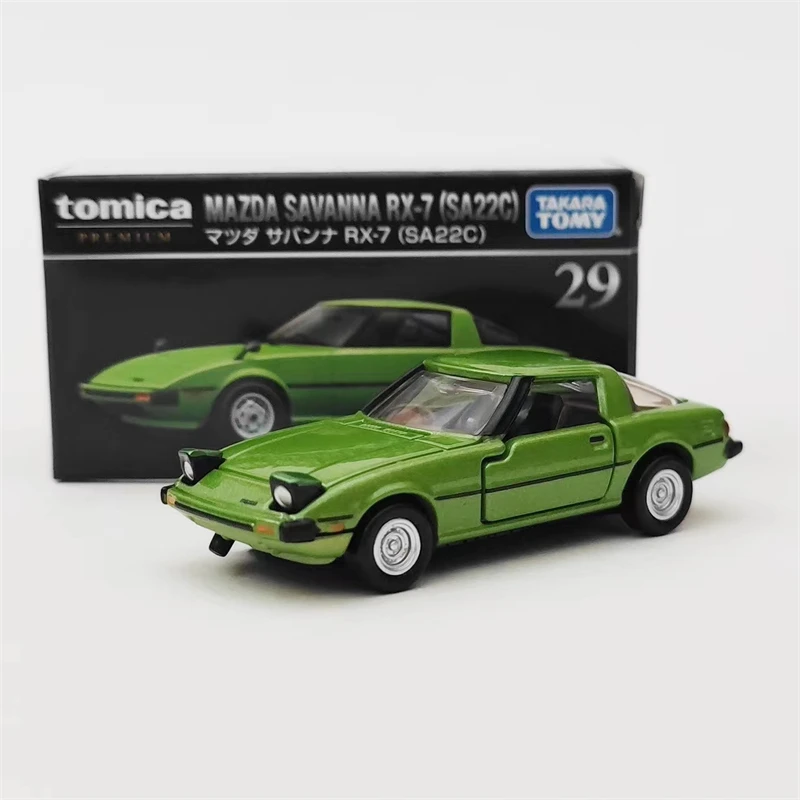 TAKARA TOMY alliage simulation voiture modèle phare TP29 Mazda RX-7 collection ornements, jouets pour garçons, cadeaux de vacances pour enfants