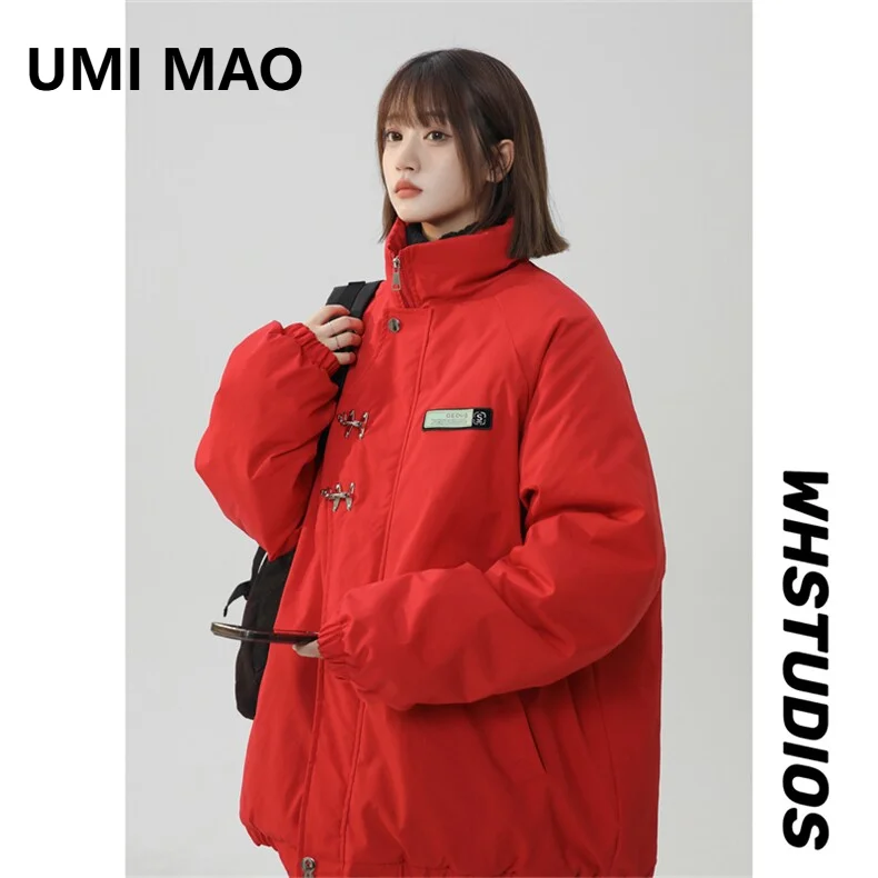 UMI MAO New Winter Men's Jacket With Airplane Buckle New Chinese Style Padded And Thickened Cotton Coat