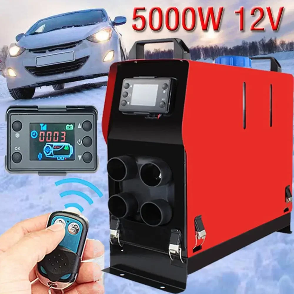 12V 5KW 8KW Air Diesel Heater 1Hole 4Hole LCD Monitor Heater Diesel Parking Warmer For Car Truck Bus Boats Hot