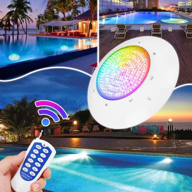 36W 12V RGB Underwater LED SPA Pond Lighting Lamp Swimming Pool Bulb Lights Waterproof IP68 Salt Water Factory Directly Supply