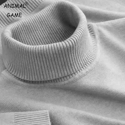 Men's Slim Fit Turtleneck Sweater Casual Pullover Sweater Lightweight Sweatshirts Long Sleeve Solid Color Winter Warm Streetwear