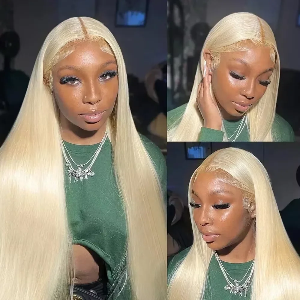 Seidige 613 Honigblonde Glatte Lace-Front-Perücke 13x4 13x6 HD Transparente Spitze 200 Dichte Vorgezupft 18-46 Zoll Damenperücken