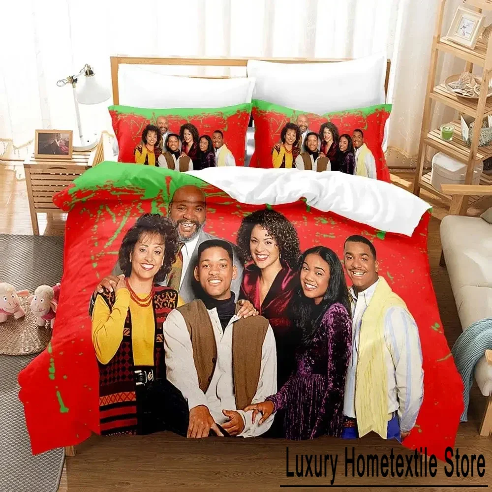 Fresh Prince of Bel-Air Bedding Set Boys Girls Twin Queen Size Duvet Cover Pillowcase Bed Kids Adult Fashion Home Textileextile