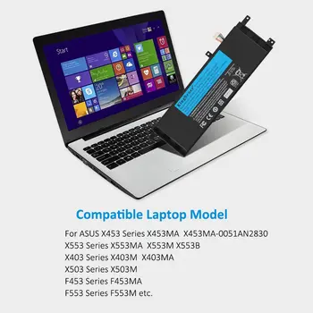 Baterie pro notebooky KingSener B21N1329 pro ASUS D553M F453 F453MA F553M P553 P553MA X453 X453MA X553 X553M X553B X553MA X403M X503M 10 nejlepší prodej Baterie pro Asus X553M - №6