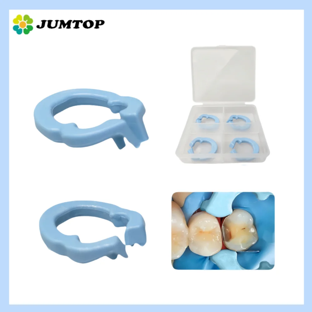 

4Pcs Dental Resin Clamping Ring Rubber Dam Clamp Barrier Clip Separator Resin Material Autoclavable 134°C