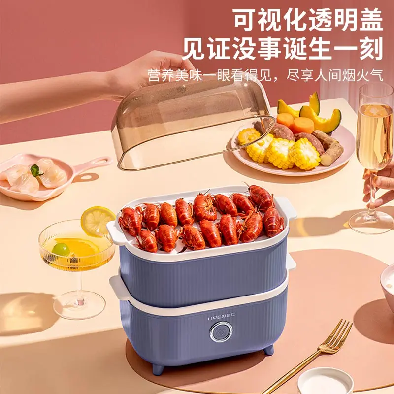 جهاز بخار وغلاية البيض المنزلي بقوة 220 فولت مع خاصية الإغلاق التلقائي، جهاز طهي البيض الصغير متعدد الوظائف لسهولة الإفطار