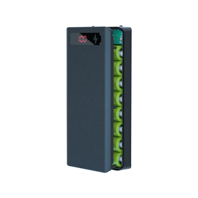 DIY Battery Box Power Bank Shell 8-cell 18650 Holder Cases Charge Storage PD Dual USB Kit for Cellphone Charge