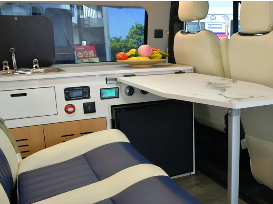 Factory Cheap Travel Trailer Rv Camper Motor Homes for Urban/Family Camping 2.0t Diesel Camping Caravan Rv Van