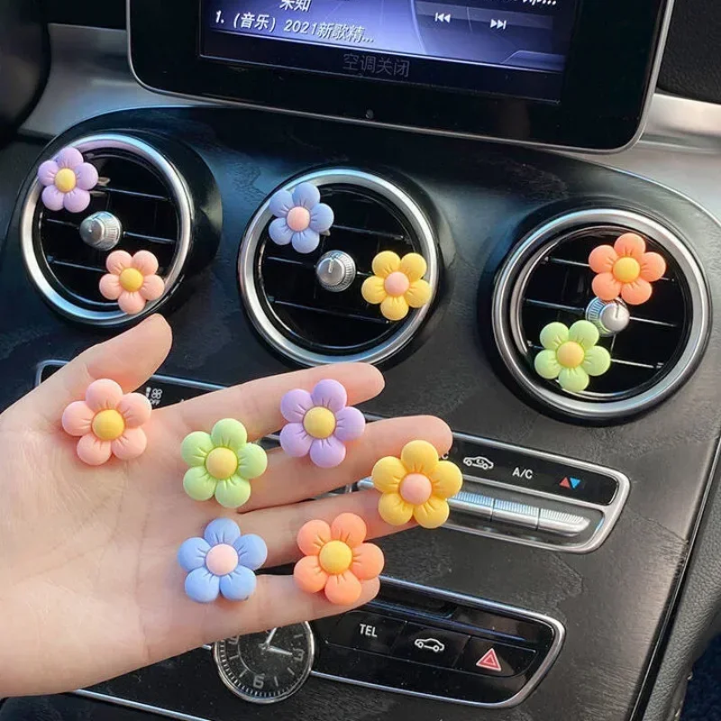 1PCS Cartoon Flower Car Air Vent Decorations Personalize Your Car Interior Add a Touch of Goddess Flora Decor Auto Accessories