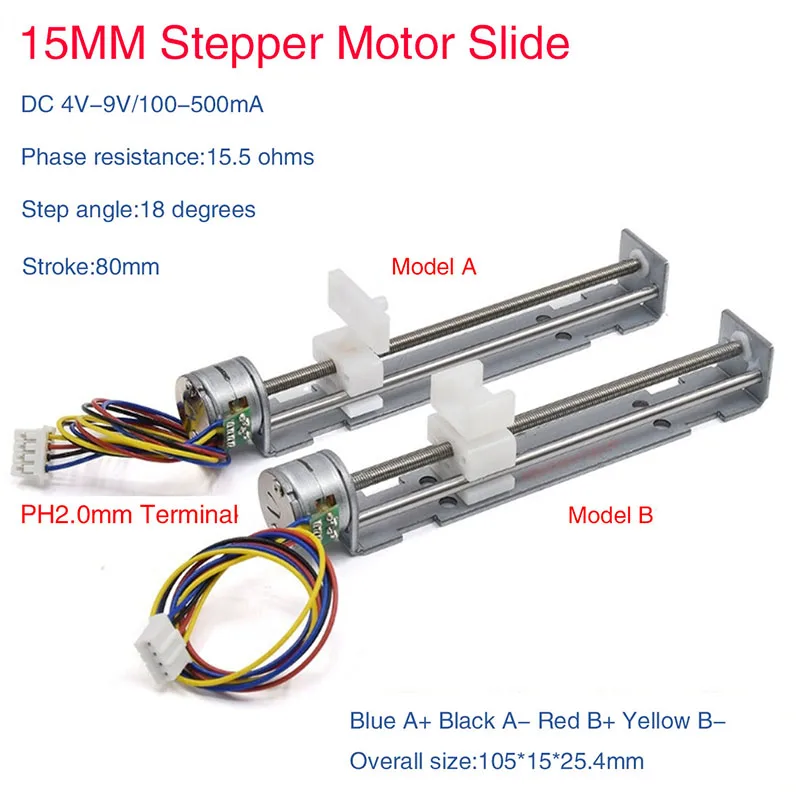 Mini Linear Stepper Motor 8mm Stroke Stepper Motor Slide Assembly Linear Motor High Precision Linear Stepper Motor