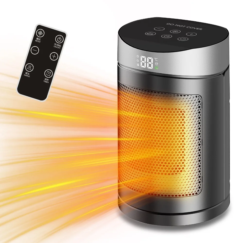 Portable For Smart Heater with 6 Heating Modes Remote Control and Energy Saving Technology for Efficient Warmth