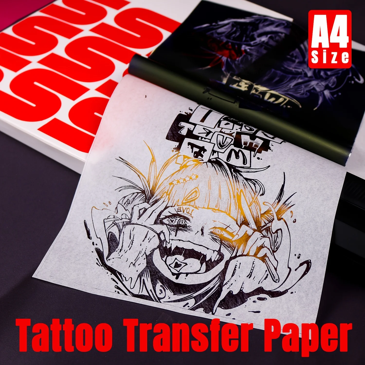 10/20/50/100pcs Tattoo Transfer Paper 4 Layers Thermal Stencil Paper A4 Size Tattoo Tracing Paper for Tattoo Transfer Printer