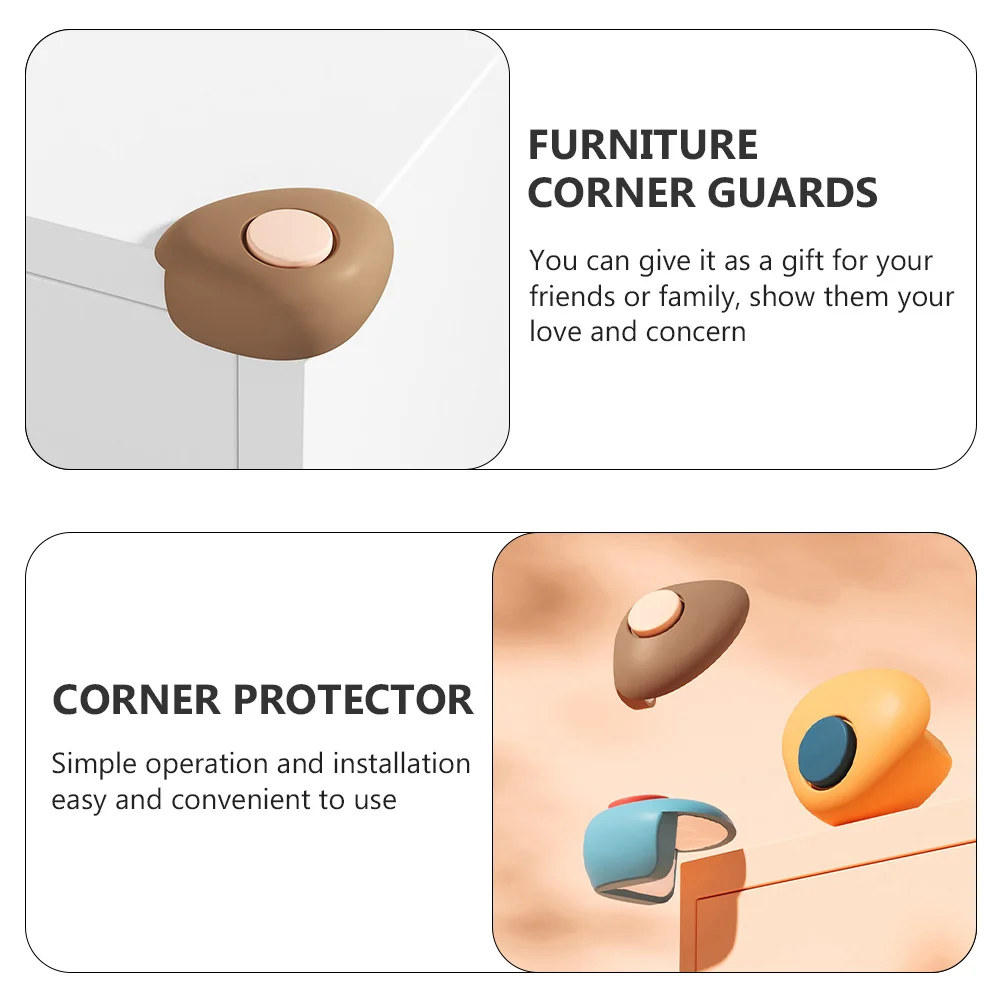 قطعتان من واقي غطاء زاوية الأثاث من السيليكون لمكتب الطاولة - لمسة مريحة ومضادة للسلامة