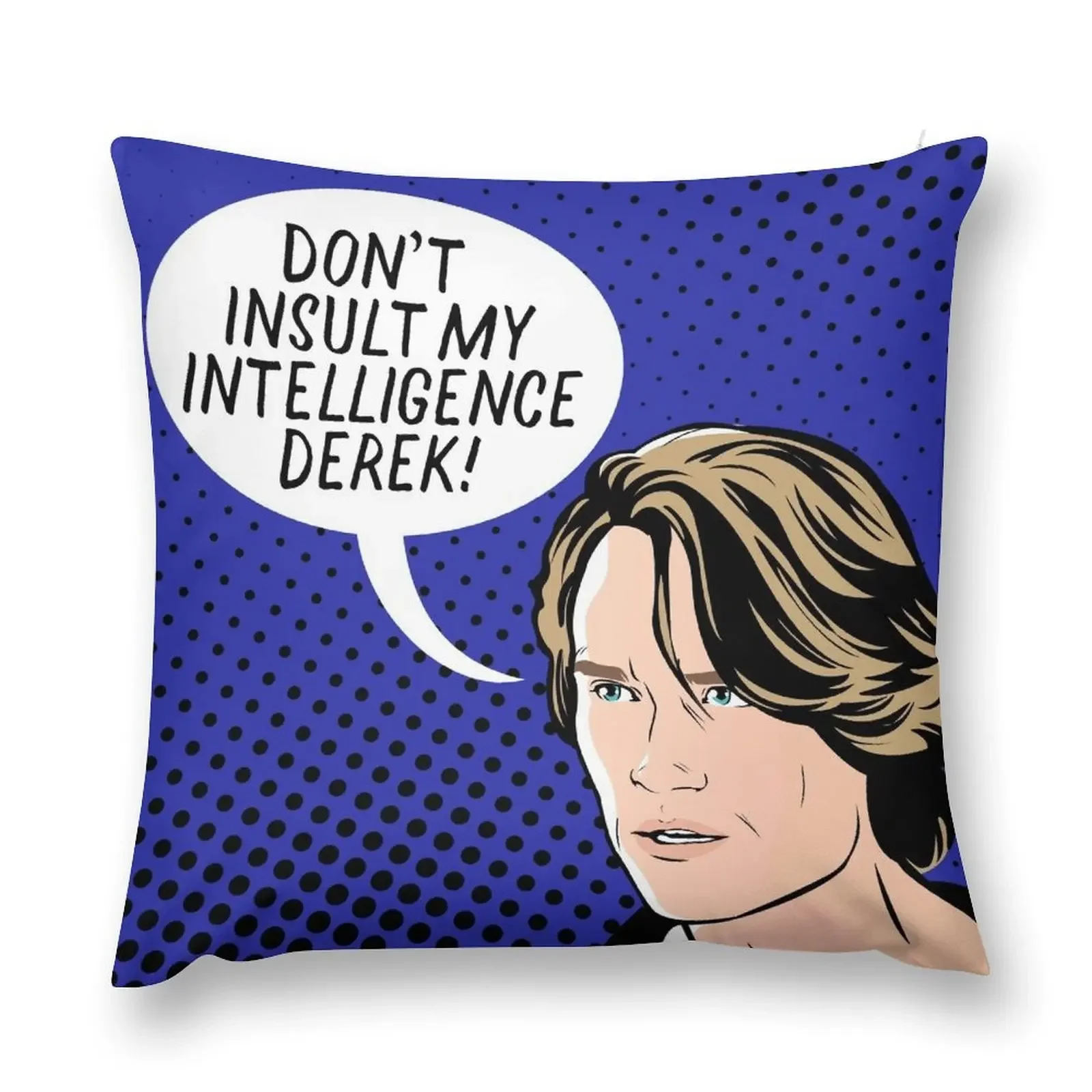 

Don't insult my intelligence, Derek! John Paul Jones from Bachelor in Paradise in Pop Art style Throw Pillow Sofas Covers pillow