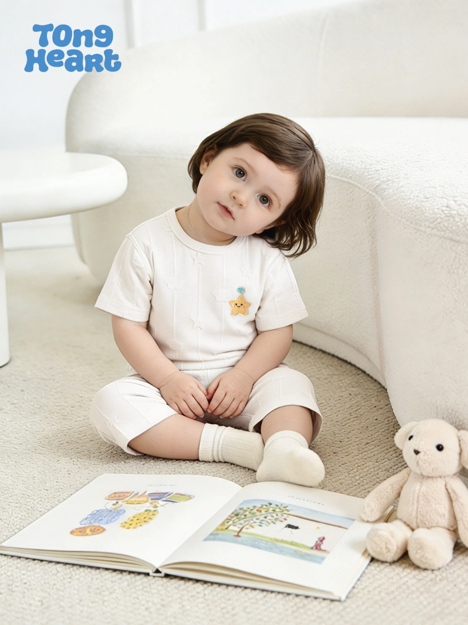 Baby Set - New Summer Style Children's Homewear Set - Short-sleeved Baby Clothing for 7-8 Months Old