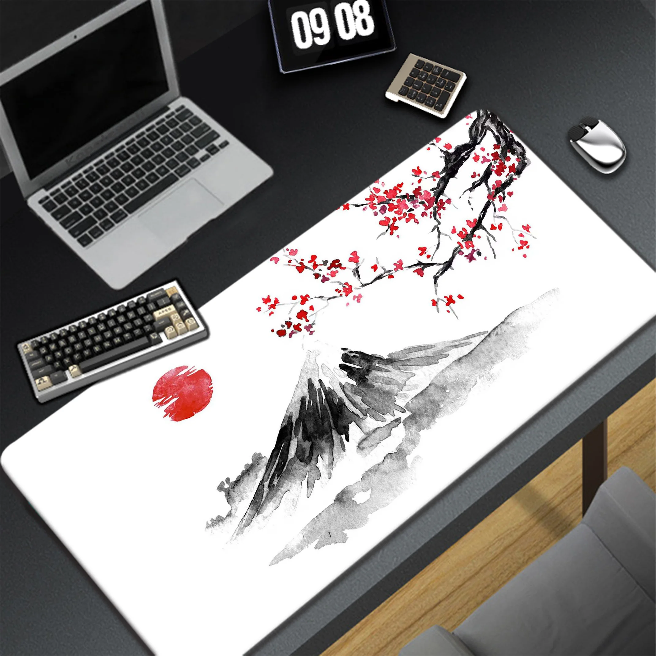 

Mountain Serenity Japan Art Mouse Pad XXL Anti-slip Mousepad Rubber Keyboard Pads Gaming Setup Accessories Mouse Mat 900x400mm