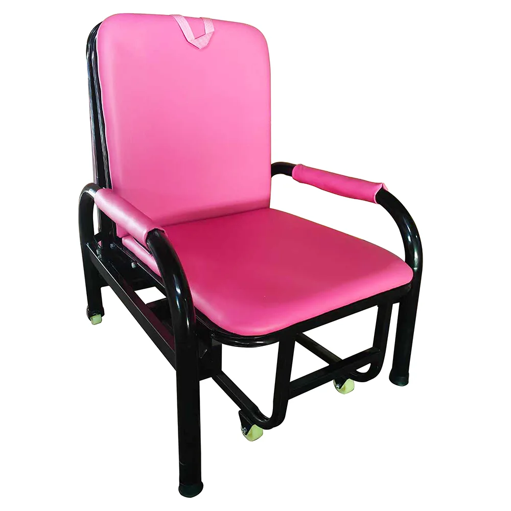 Attendant Bed Medical Escort Folding Chair Portable Companion Seat For Hospital Ward Clinic Patient Family Care Use