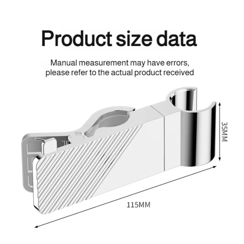 Free Adjustable Shower Rod Nohole Nozzle Accessories Lift and Slide Sleeve Fixed Shower Bracket