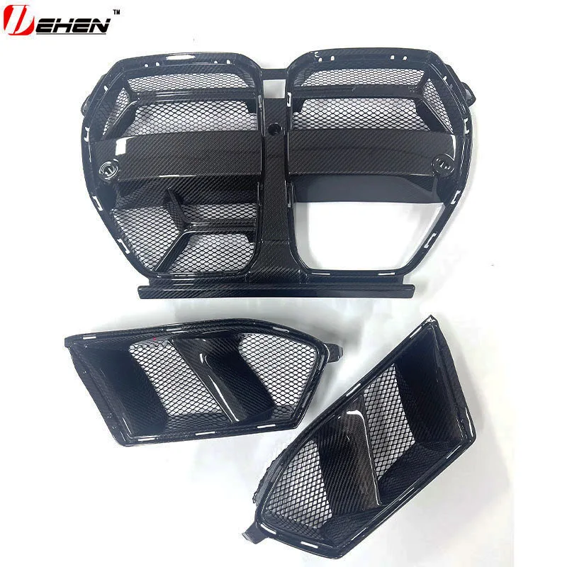 

Bumper Racing Grills For BMW G80 G81 M3 G82 G83 M4 2021-in Real Carbon Fiber Front Kidney Grille xDrive Competition Auto Fitment