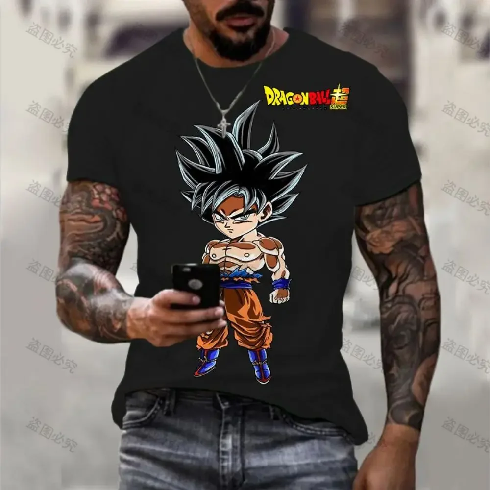 

Vegeta Goku Dragon Ball Z Men's T Shirt 2024 Cartoon High Street O Neck Fashion Parent-child Wear Oversized 110-6XL Trend New