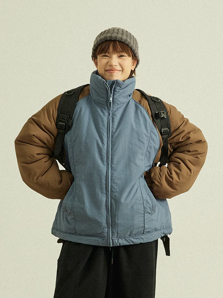 

Теплый хлопок Jaet, цветная блузка в стиле ретро, мужская и женская свободная верхняя одежда с воротником-стойкой, уличная одежда из полиэстера, длинная молния све