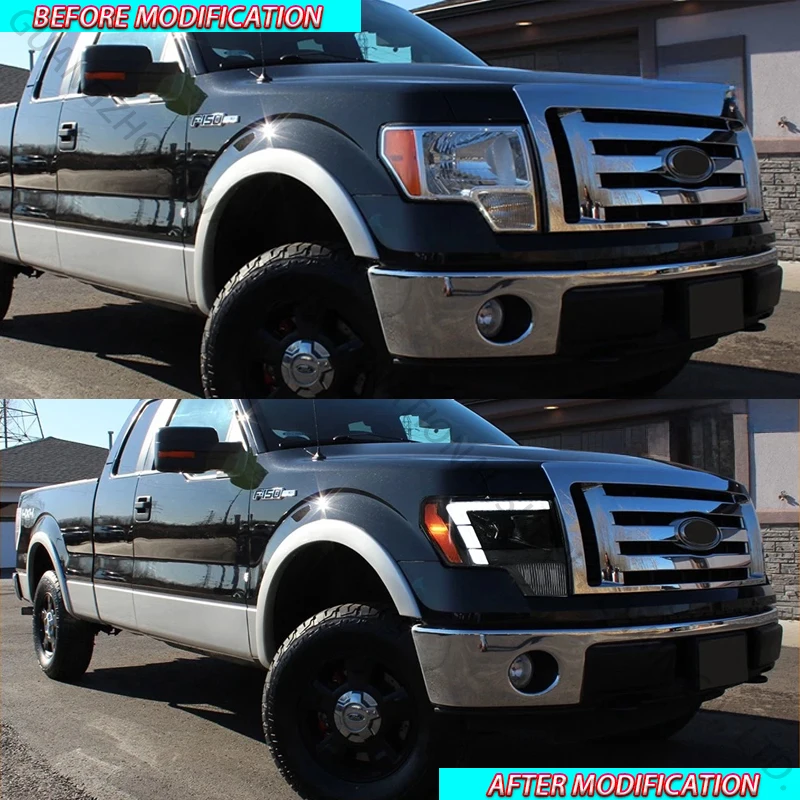السيارات LED مجموعة مصابيح أمامية لفورد رابتور F150 2008-2014 سيارة جديدة رئيس ملحقات المصابيح بالجملة 2012 2013